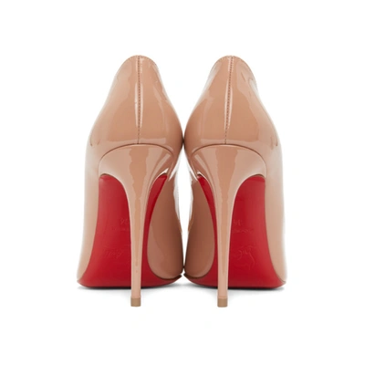 Shop Christian Louboutin Pink Patent Pigalle Follies 100 Heels In Pk1a Nude