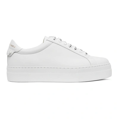 Shop Givenchy White 4g Urban Knots Platform Sneakers