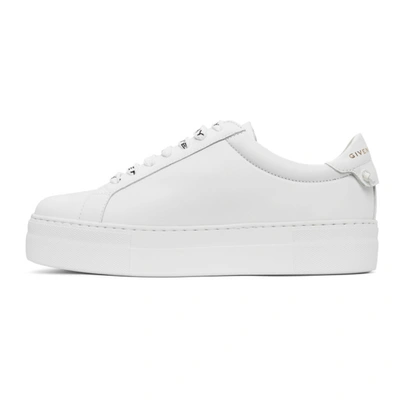Shop Givenchy White 4g Urban Knots Platform Sneakers