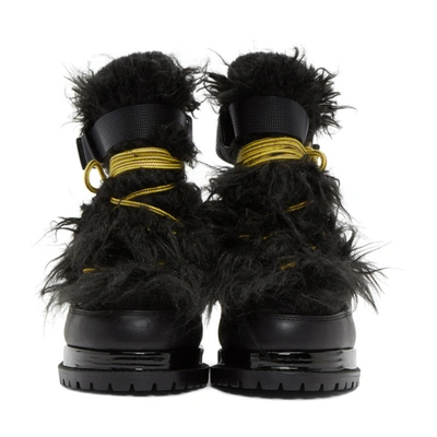 Shop Sacai Black Open Back Boots In 001 Black