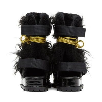 Shop Sacai Black Open Back Boots In 001 Black