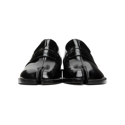 Shop Maison Margiela Black Tabi Loafers In T8013 Black
