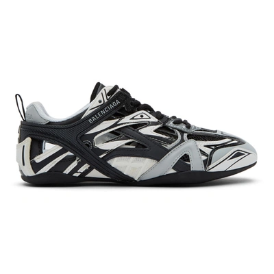 Shop Balenciaga Black & White Drive Sneakers In 1019 Gr/blk