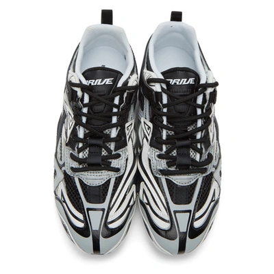 Shop Balenciaga Black & White Drive Sneakers In 1019 Gr/blk