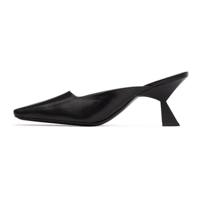 Shop Givenchy Black Geometrical Heel Mules In 001 Black