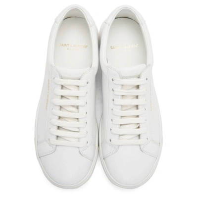 SAINT LAURENT WHITE ANDY SNEAKERS 