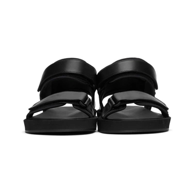 Shop The Row Black Hook-and-loop Sandals In Blk Black