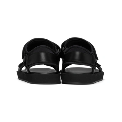 Shop The Row Black Hook-and-loop Sandals In Blk Black