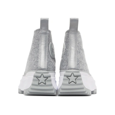 Shop Converse Grey Run Star Hike High-top Sneakers In Ash/silver