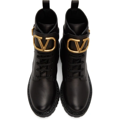 VALENTINO 黑色 VALENTINO GARAVANI VLOGO 踝靴