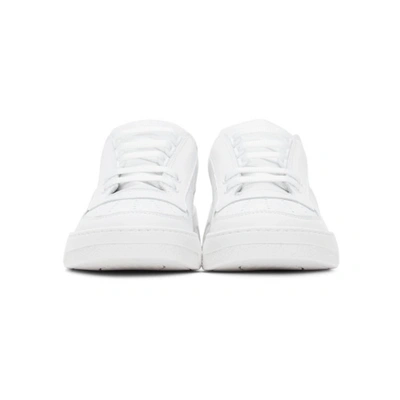 Shop Acne Studios White Steffey Lace-up Sneakers In Bzw Opticwh