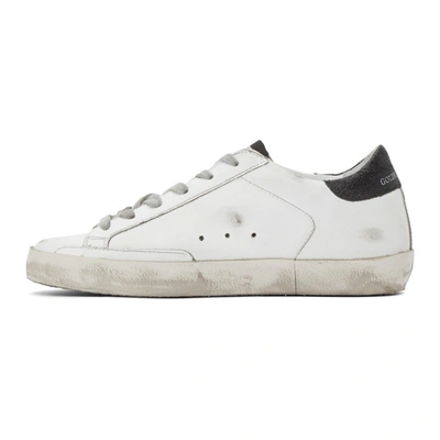 Shop Golden Goose Ssense Exclusive White & Black Glitter Superstar Sneakers