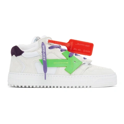 Shop Off-white White And Purple Off Court 3.0 Sneakers In White/multi