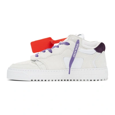Shop Off-white White And Purple Off Court 3.0 Sneakers In White/multi