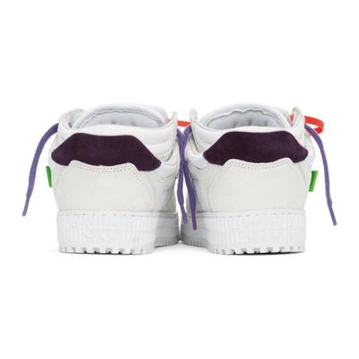 Shop Off-white White And Purple Off Court 3.0 Sneakers In White/multi