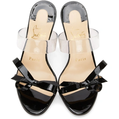 Shop Christian Louboutin Black Patent Just Nodo 85 Heeled Sandals In Bk01 Black