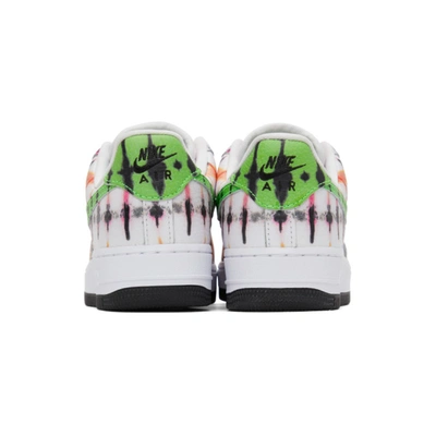 Shop Nike White & Pink Tie-dye Air Force 1 Sneakers In 101 White