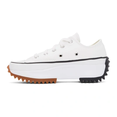 Shop Converse White Run Star Hike Low Sneakers In White/black
