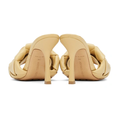 Shop Bottega Veneta Beige Intrecciato ‘the Lido' Heeled Sandals In 2624 Cane Sugar