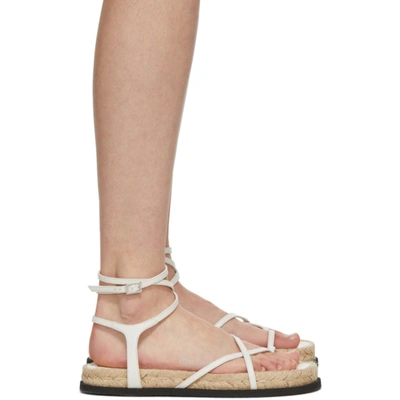 Shop 3.1 Phillip Lim / フィリップ リム White Yasmine Strappy Espadrille Sandals In Wh100 White