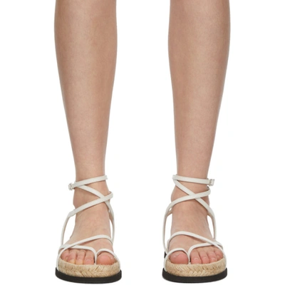 Shop 3.1 Phillip Lim / フィリップ リム White Yasmine Strappy Espadrille Sandals In Wh100 White