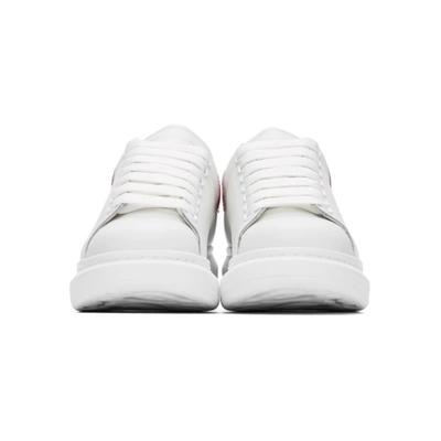 Shop Alexander Mcqueen White & Pink Croc Oversized Sneakers In 9137 Wh/blo