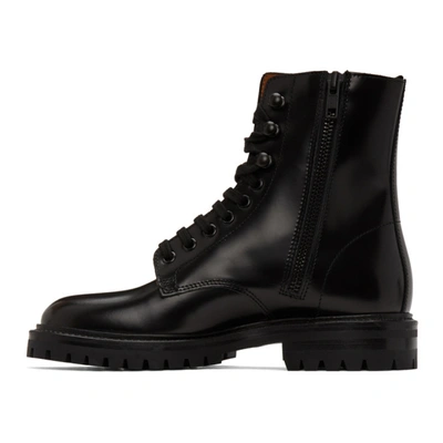 Shop Common Projects Black Lug Sole Combat Boots In 7547 Black