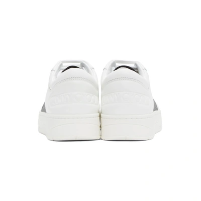 Shop Jimmy Choo White And Silver Hawaii Sneakers In X White/sil