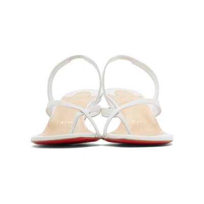 Shop Christian Louboutin White Taralita 55 Heeled Sandals In W222 White