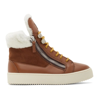 Shop Giuseppe Zanotti Brown Briel May London Sneakers In Brownleathe