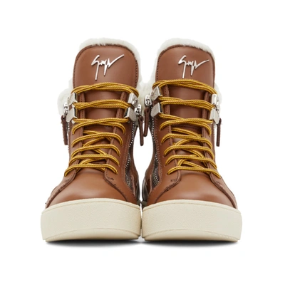 Shop Giuseppe Zanotti Brown Briel May London Sneakers In Brownleathe