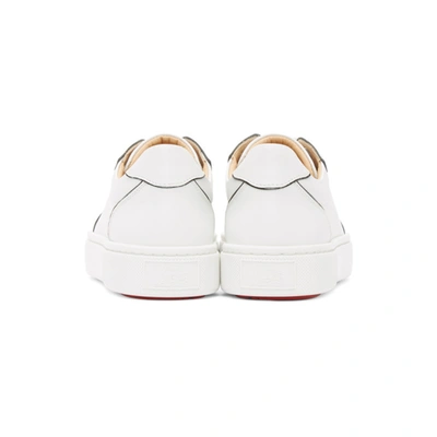 Shop Christian Louboutin White Vieirissima Sneakers In Q254 Whie