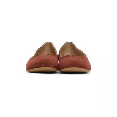 Shop Chloé Red Lauren Ballerina Flats In 603 Dawn Re