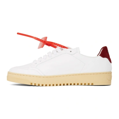 Shop Off-white White & Burgundy 2.0 Sneakers In White/brown