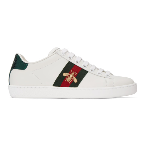 gucci white dragon ace sneakers