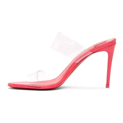 Shop Christian Louboutin Pink Just Nothing 85 Heeled Sandals In P511 Magnif