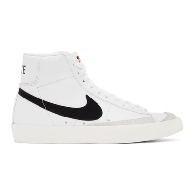 Shop Nike White Blazer Mid 77 Vintage Sneakers In 100 White