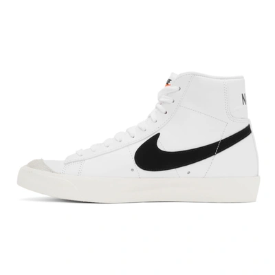 Nike Blazer Mid Suede-trimmed Leather High-top Sneakers In White | ModeSens