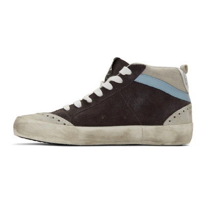 Shop Golden Goose Ssense Exclusive Grey Suede Glitter Mid Star Sneakers