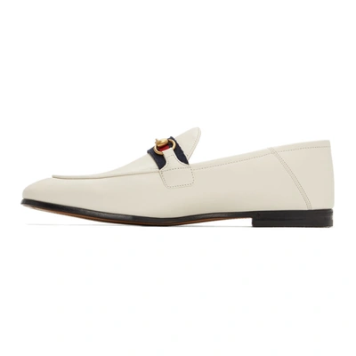 Shop Gucci White Brixton Loafers In 9065 White