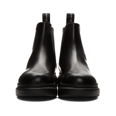 Shop Alexander Mcqueen Black Hybrid Chelsea Boots In 1000 Black