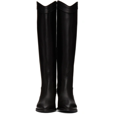 Shop Saint Laurent Black Tall Western Kate Boots In 1000 Black