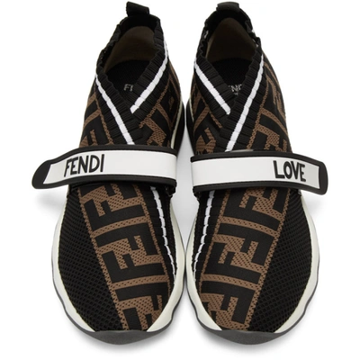 Shop Fendi Black 'forever ' Rockoko Sneakers In F14zv Blk