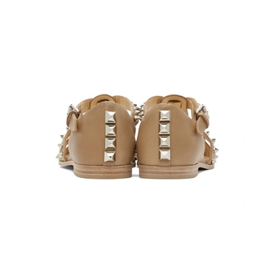 Shop Christian Louboutin Tan Loubiclou Sandals In Q875 Fennec