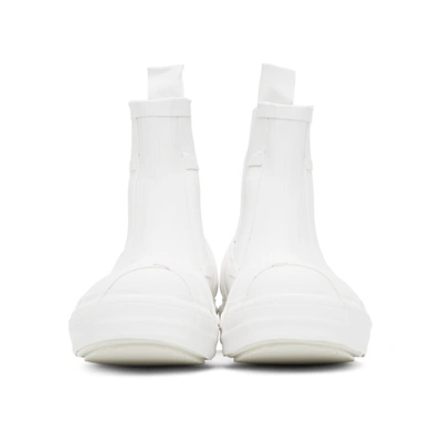 Shop Rick Owens White Rubber Bozo Chelsea Boots In 11 White