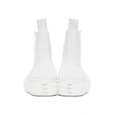 Shop Rick Owens White Rubber Bozo Chelsea Boots In 11 White