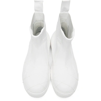 Shop Rick Owens White Rubber Bozo Chelsea Boots In 11 White