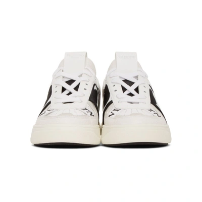 Shop Valentino White  Garavani Elastic Low-top Sneakers In 24p Wh/blk