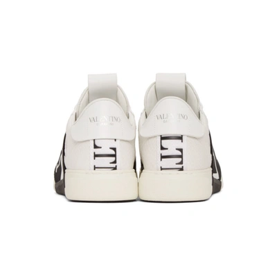 Shop Valentino White  Garavani Elastic Low-top Sneakers In 24p Wh/blk