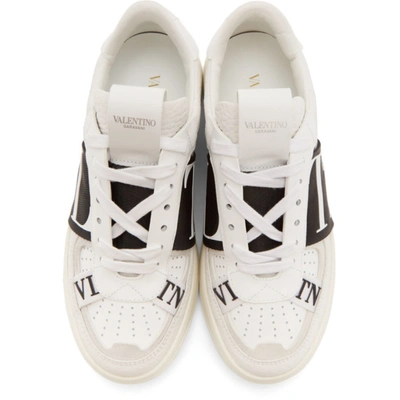 Shop Valentino White  Garavani Elastic Low-top Sneakers In 24p Wh/blk